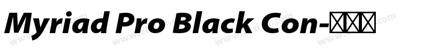 Myriad Pro Black Con字体转换